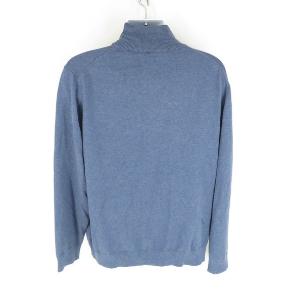 Amazon Essentials Men's Full-Zip Cotton Blue Sweater XL NWT - Picture 4 of 5